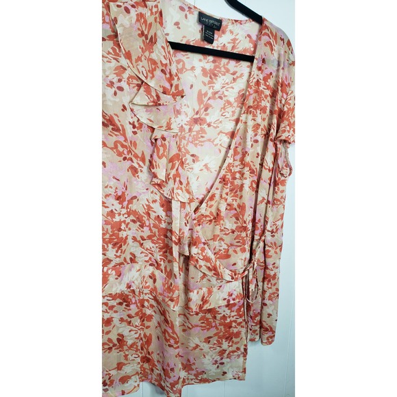 Plus Size Lane Bryant Wrap Sheer Shirt Size 18w/20w Pre-loved - Picture 2 of 6